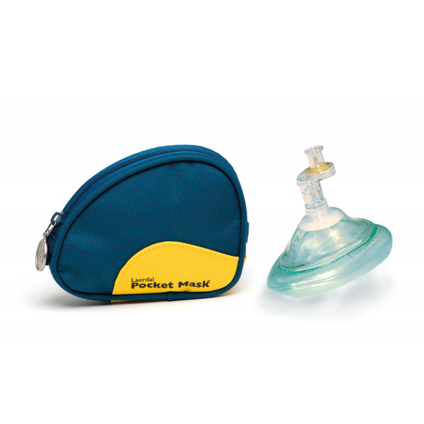 Kieszonkowa maska resuscytacyjna bez wejścia na tlen w miękkim etui - Laerdal Pocket Mask