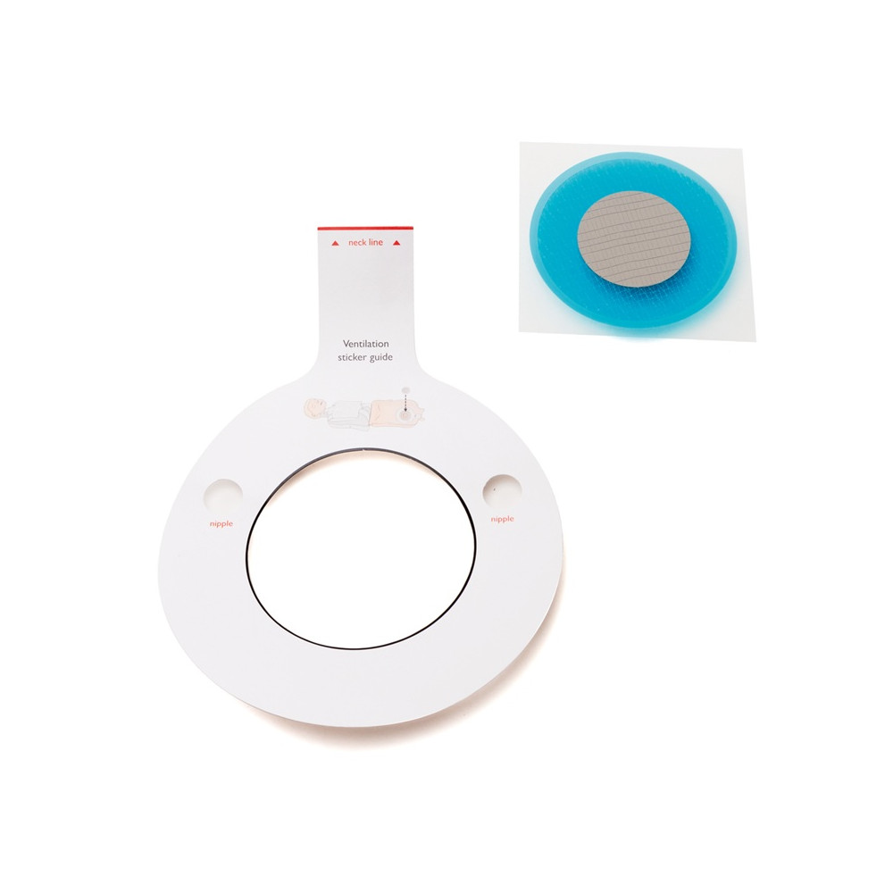 Naklejka systemu QCPR do pomiaru wentylacji