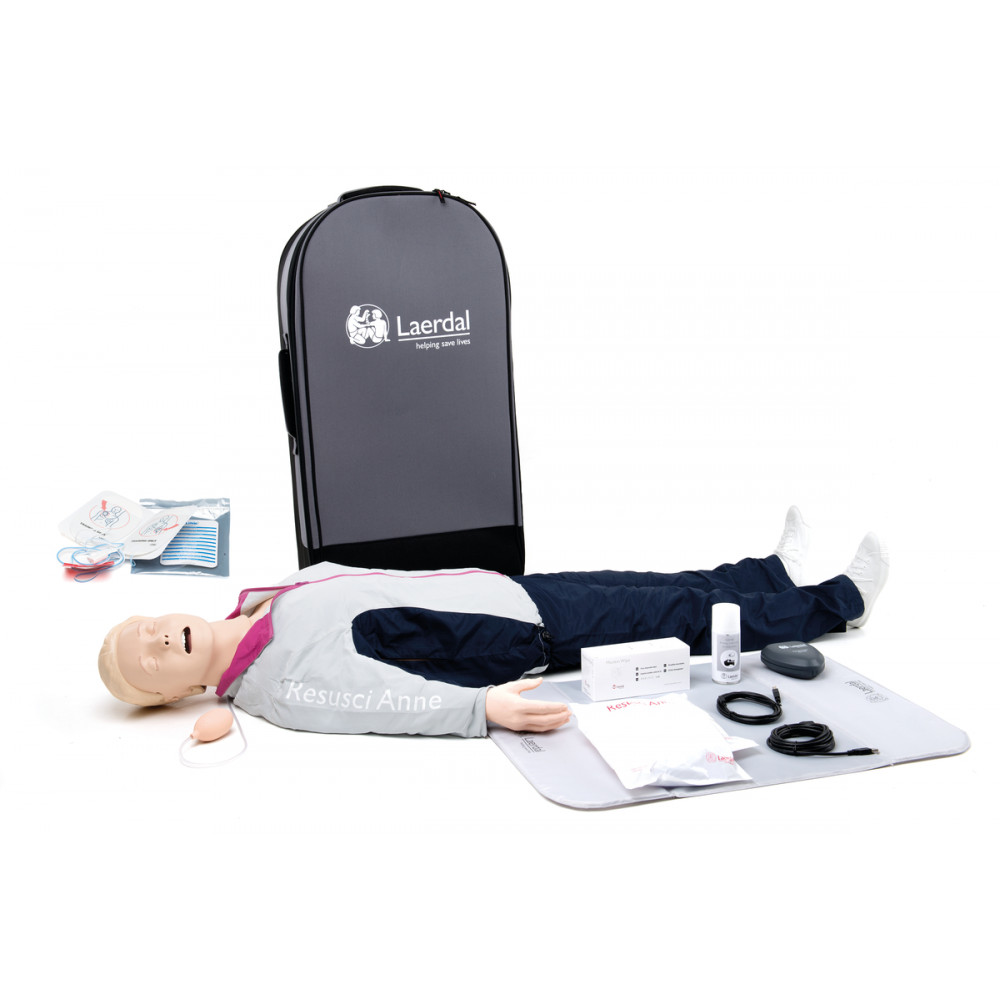 Fantom osoby dorosłej do nauki RKO ze skórą AED Link i głową do intubacji Resusci Anne QCPR